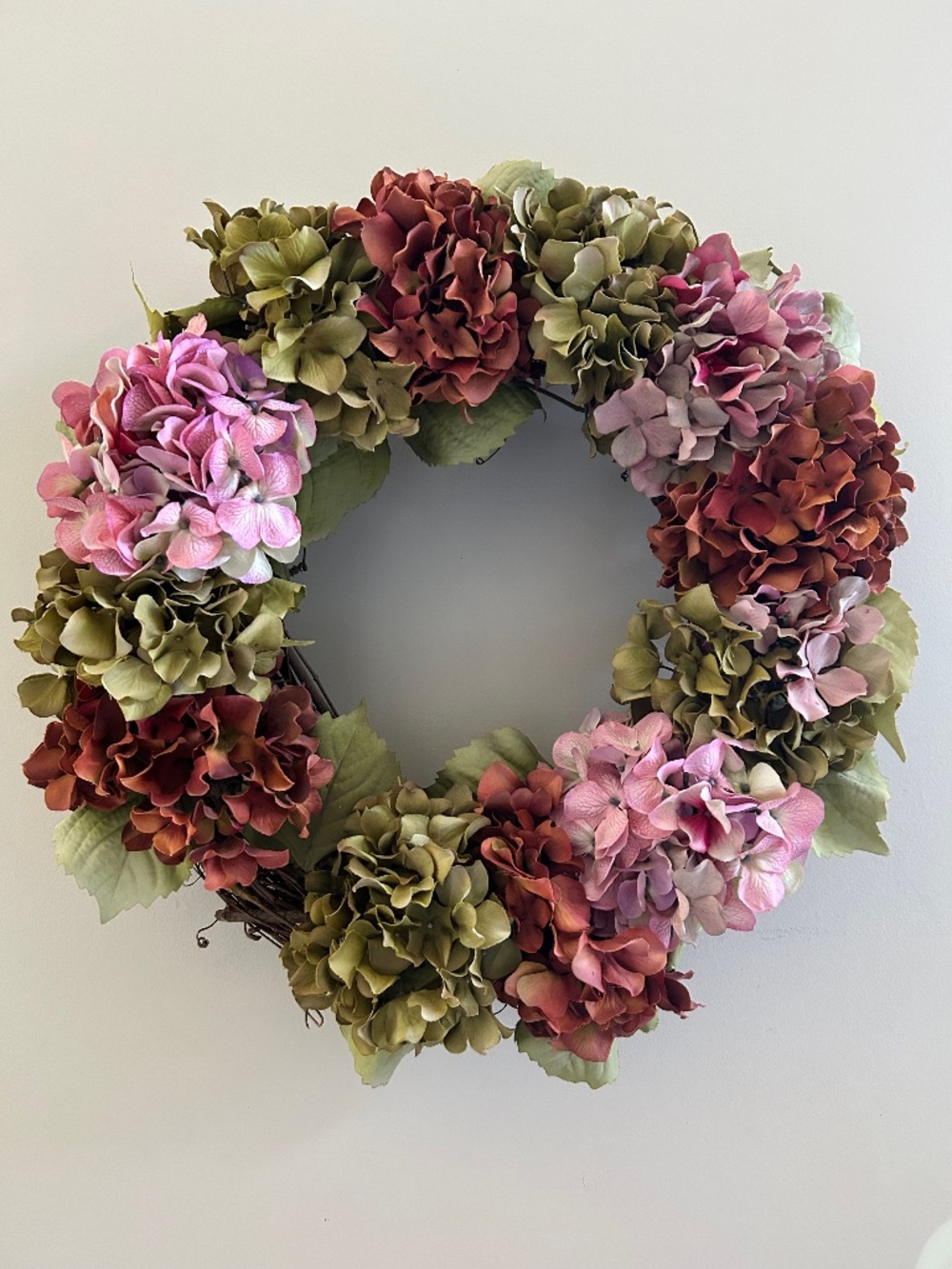 Gorgeous Faux Hydrangea Wreath